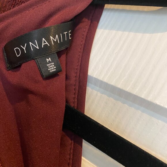 Dynamite Burgundy Sequin Long Sleeve Mini Dress – Size M (NWOT) - Picture 10 of 10